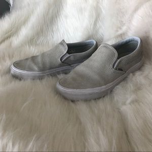 Vans snakeskin slip on shoes